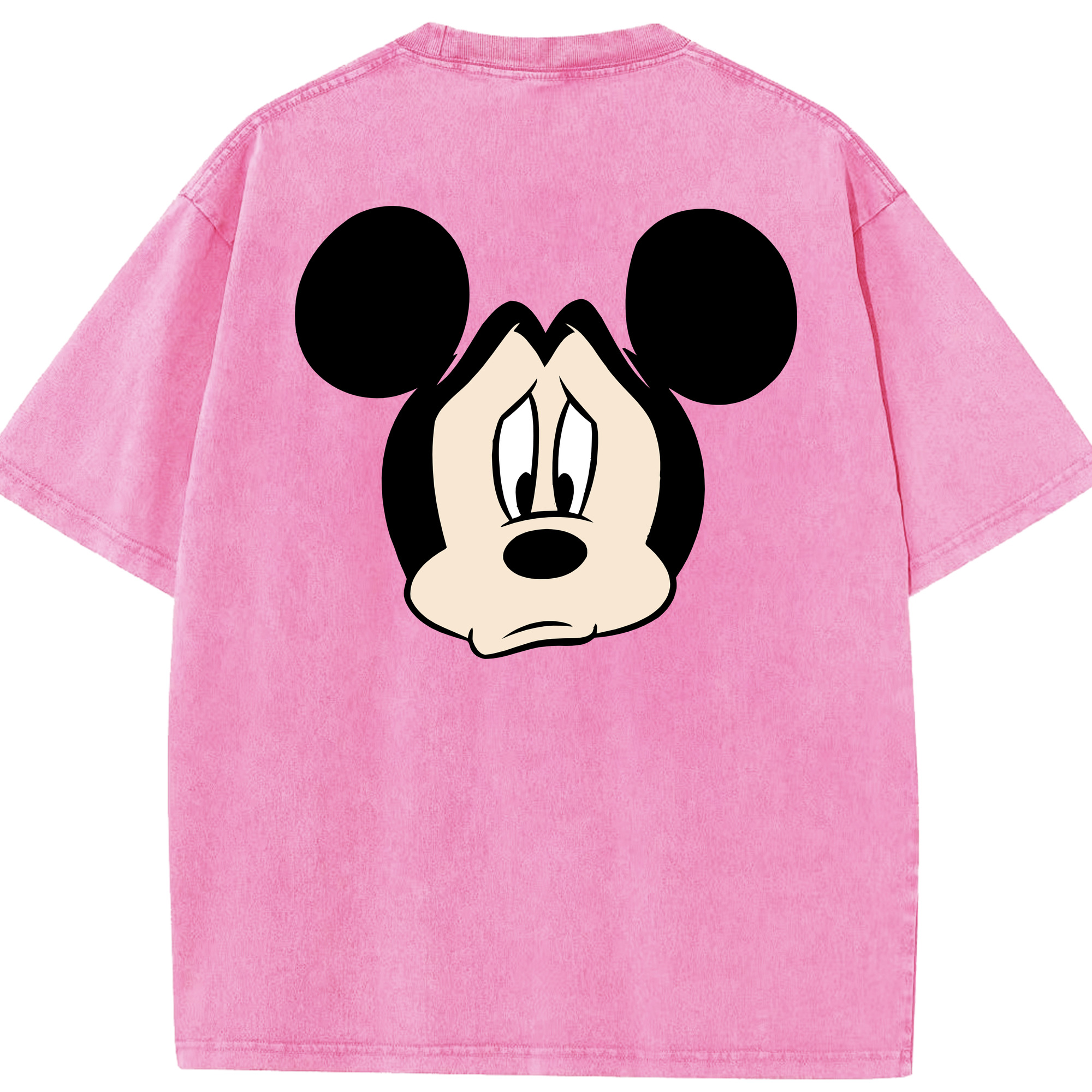 （画像用） ミッキーマウス Mickey Mouse 綿100% ヴィンテージ風 半袖Tシャツ（背面プリント）